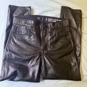 GAP Kids Black Leather Pants